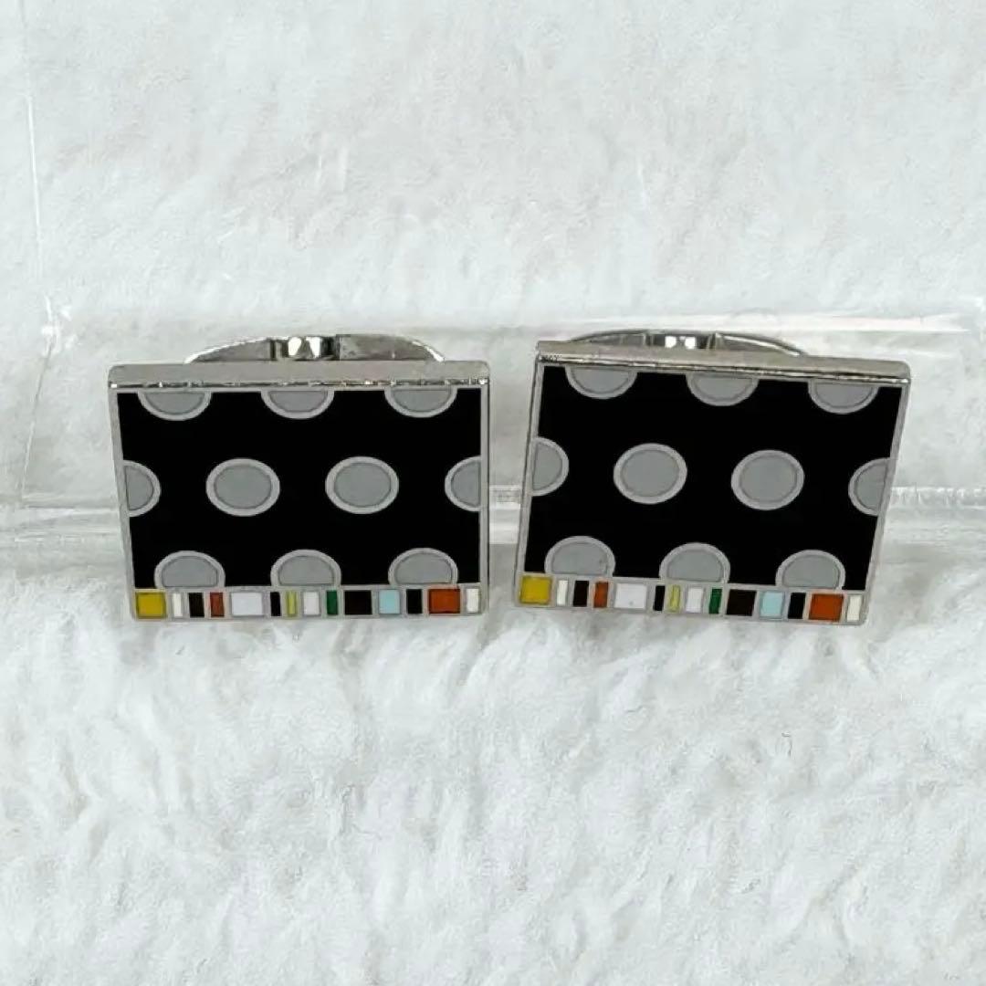 【美品】Paul Smith ポールスミス　カフス　黒　水玉