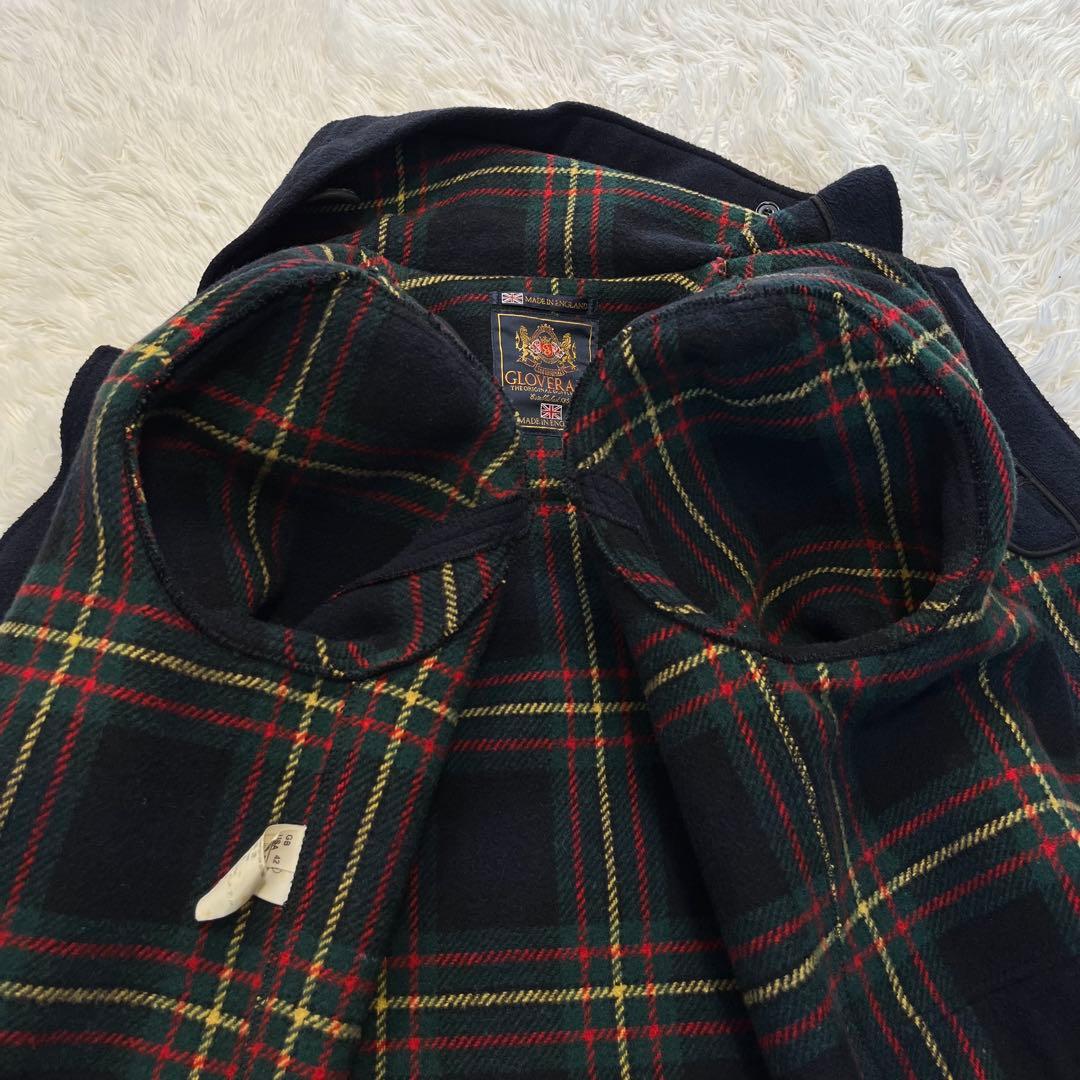 英国製✨グローバーオール　クラシック ダッフルコート 裏地チェック　L〜XL