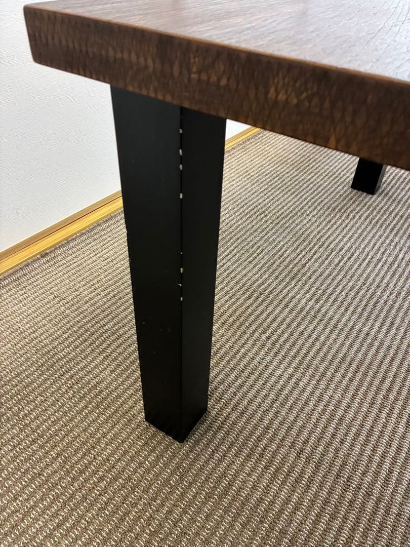 ミキモク ダークブラウン木製ダイニングテーブル6人