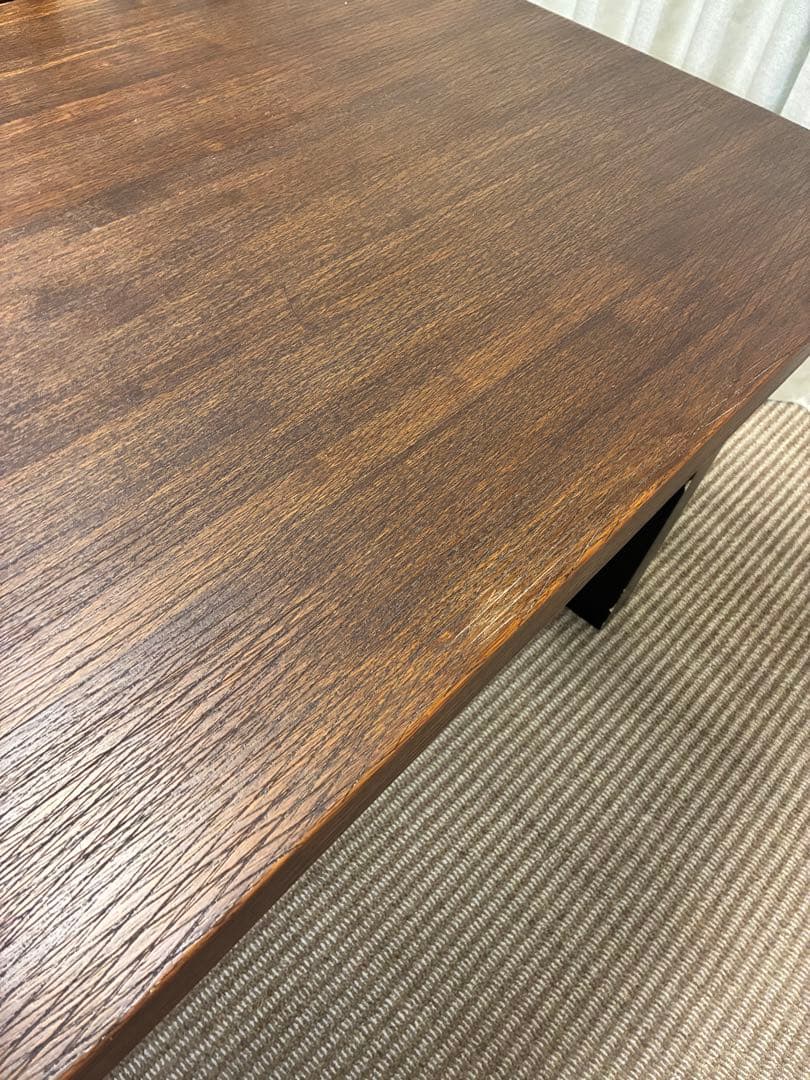 ミキモク ダークブラウン木製ダイニングテーブル6人