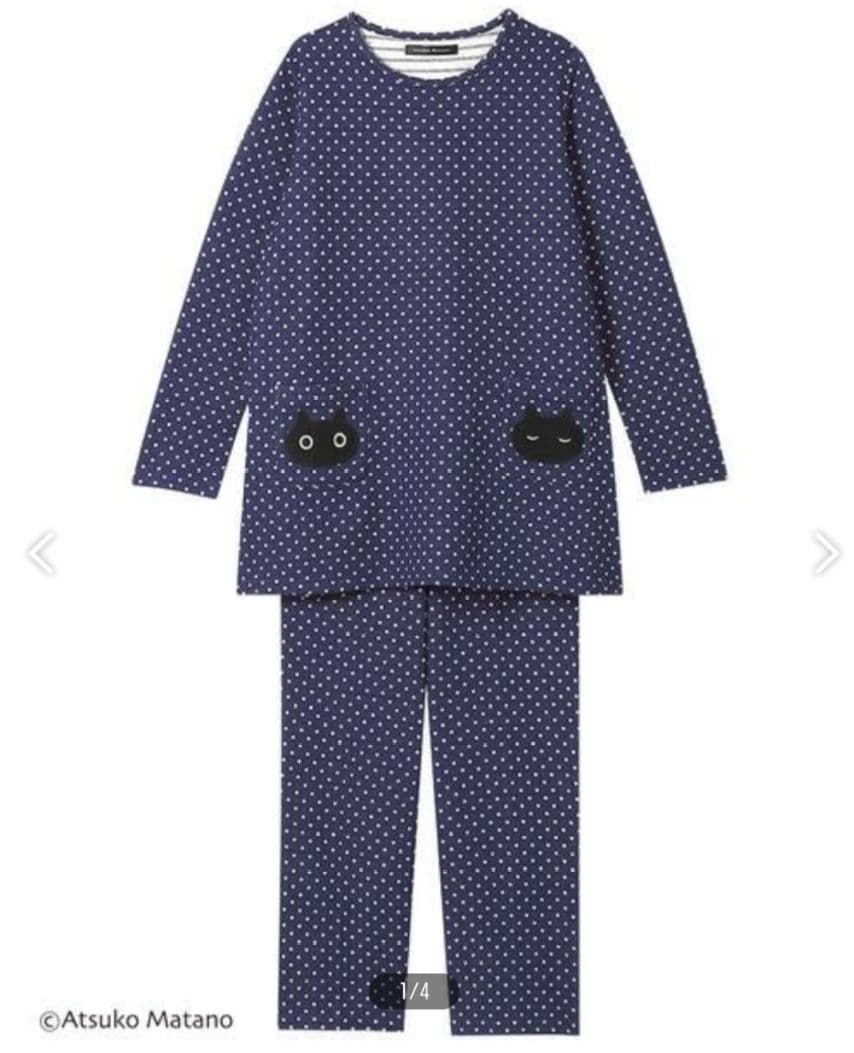 新品タグ付き ワコール マタノアツコ パジャマ ルームウェア ドット キルト M