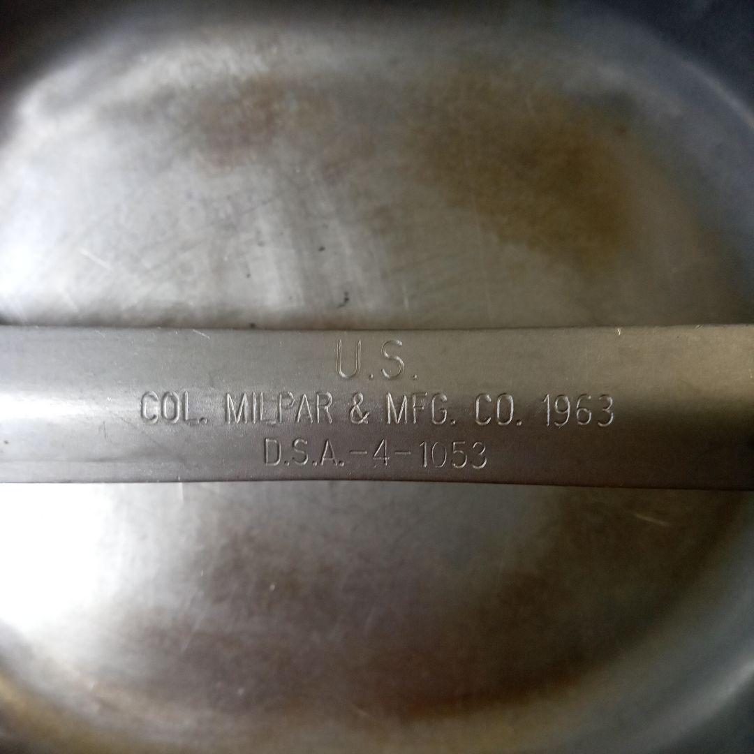 U.S. 1963年製 米軍スキレットパンセットスプーン。フォーク。ナイフ付き