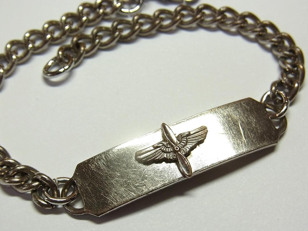 第二次世界大戦 当時もの アメリカ 米国空軍 ヴィンテージ IDブレスレット