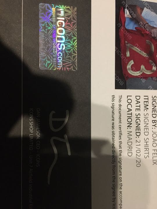 ジョアンフェリックス　直筆サイン　icons サイン付き