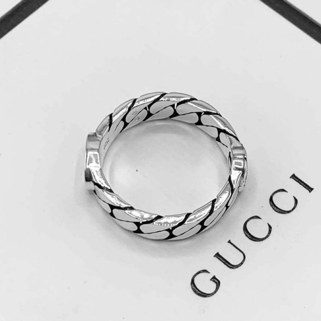 【美品/現行/希少サイズ】GUCCI リング　インターロッキング 喜平　24号