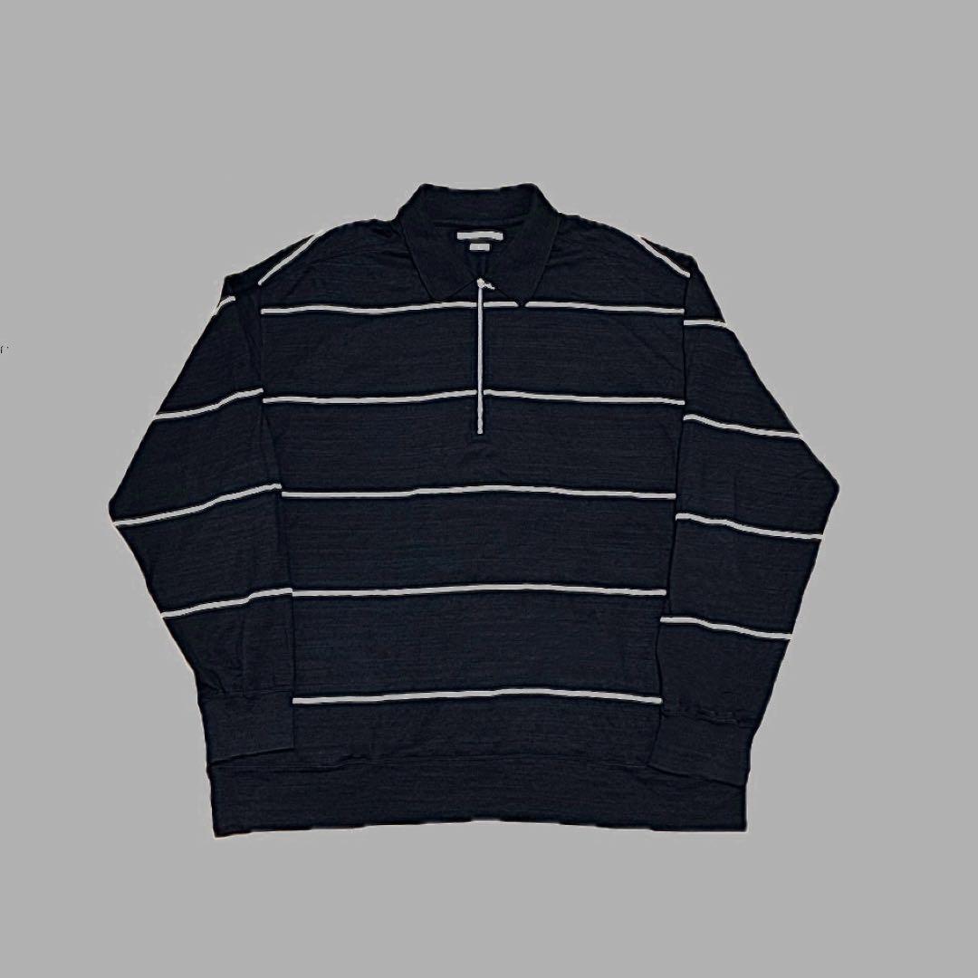 トップス blurhms C/NAPP Border Collared Harf-zip