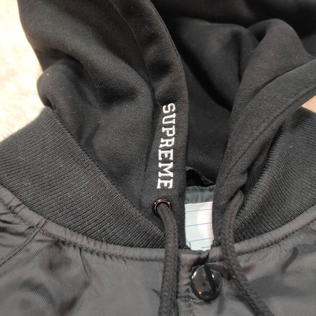 極美品✨シュプリーム 24SS スタジャン ビッグロゴ 切替 フーディ