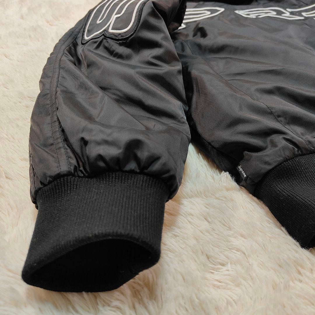 極美品✨シュプリーム 24SS スタジャン ビッグロゴ 切替 フーディ