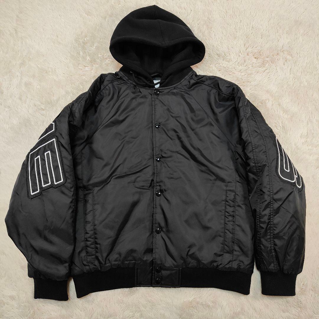 極美品✨シュプリーム 24SS スタジャン ビッグロゴ 切替 フーディ