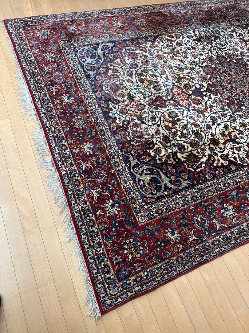 高級 手織り ペルシャ絨毯 302×208cm 管理No.i1※-宅配