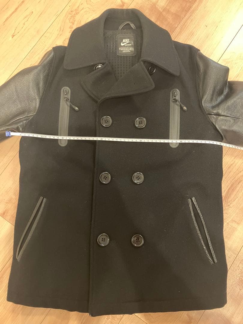 NIKE nsw ジャケット Pコート レザー スタジャン M ブラック