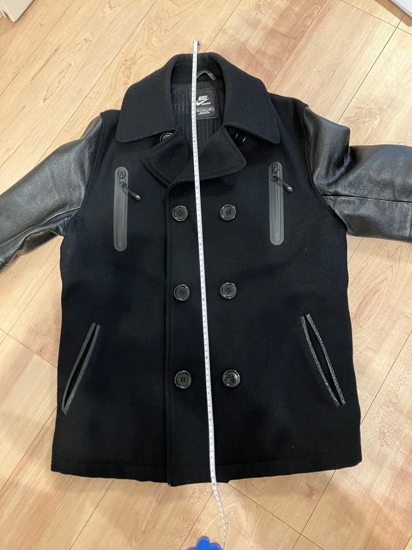 NIKE nsw ジャケット Pコート レザー スタジャン M ブラック