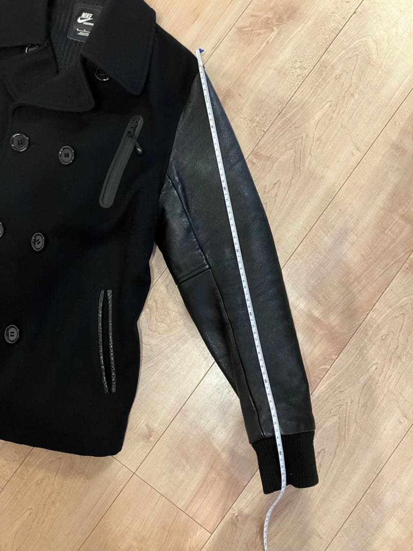 NIKE nsw ジャケット Pコート レザー スタジャン M ブラック