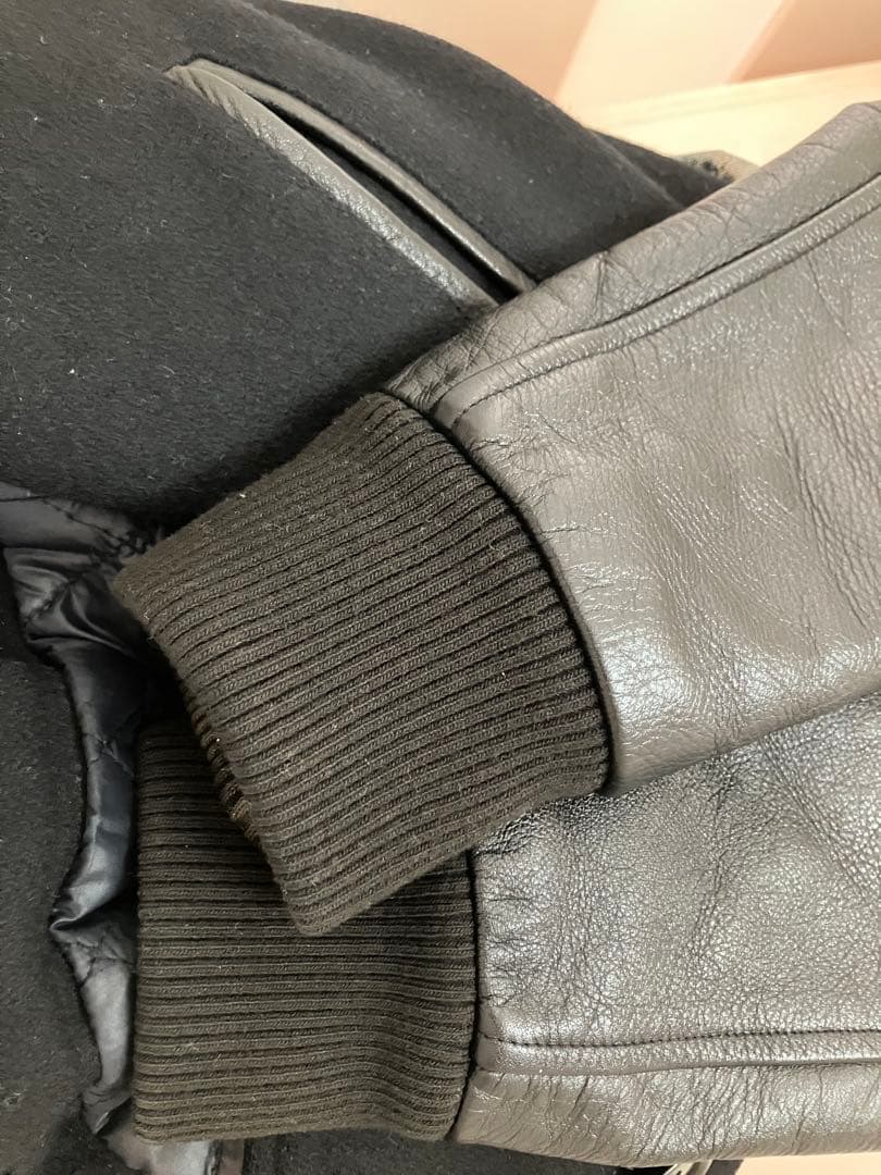 NIKE nsw ジャケット Pコート レザー スタジャン M ブラック