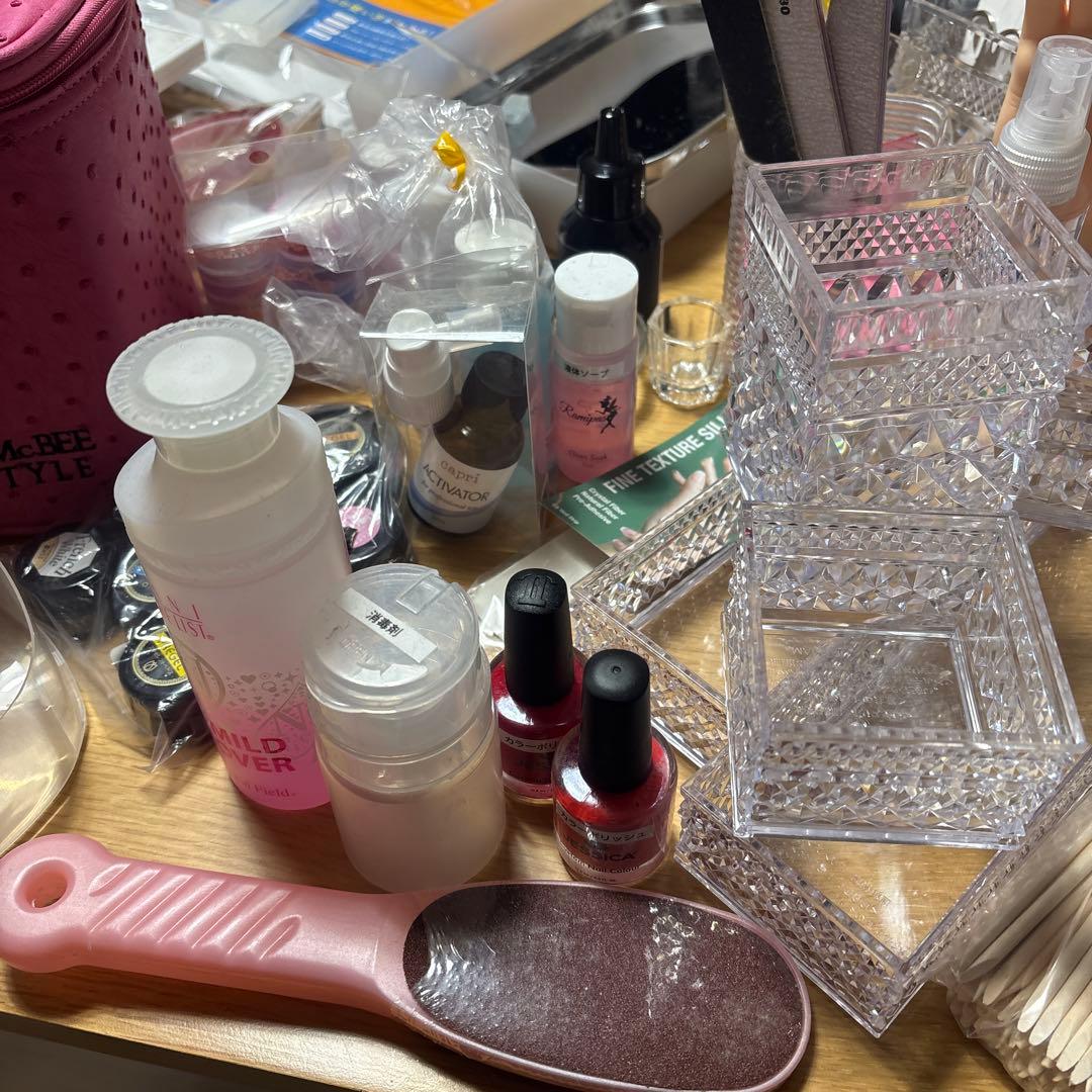 ネイルアート用品セットと教材