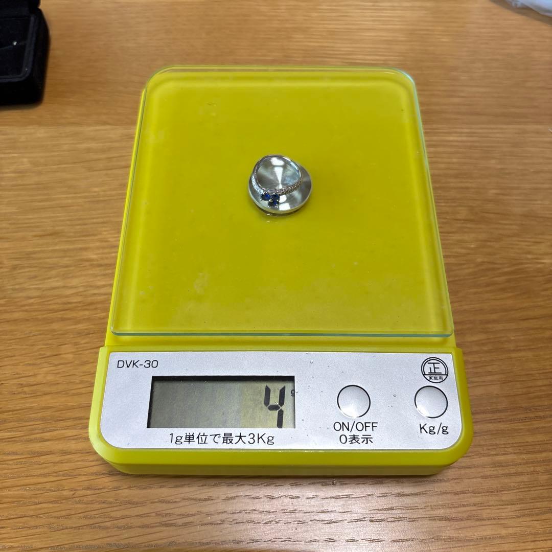 限界価格　K18WG サファイアリング・ネックレスセット