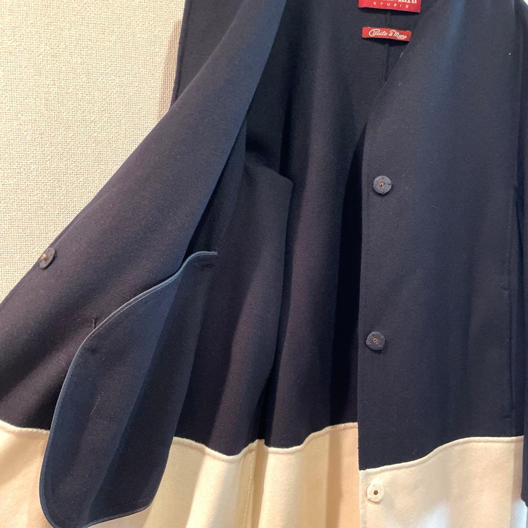 MaxMaraSTUDIO CucitoaManoダブルフェイスノーカラーコート