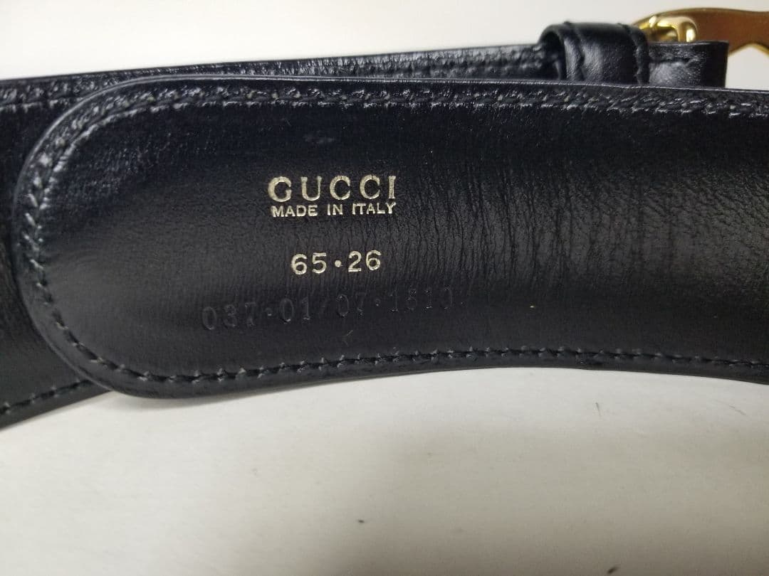 グッチ　GUCCI ベルト　黒　ブラック　GGバックル