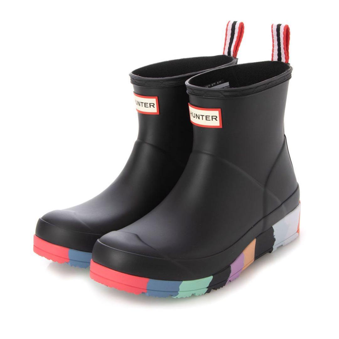 HUNTER ハンター プレイショートストライプソールブーツ 25 レイン