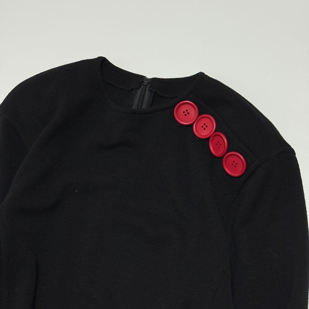 クリスチャンディオール ウール ニットワンピース バイカラー チュニック