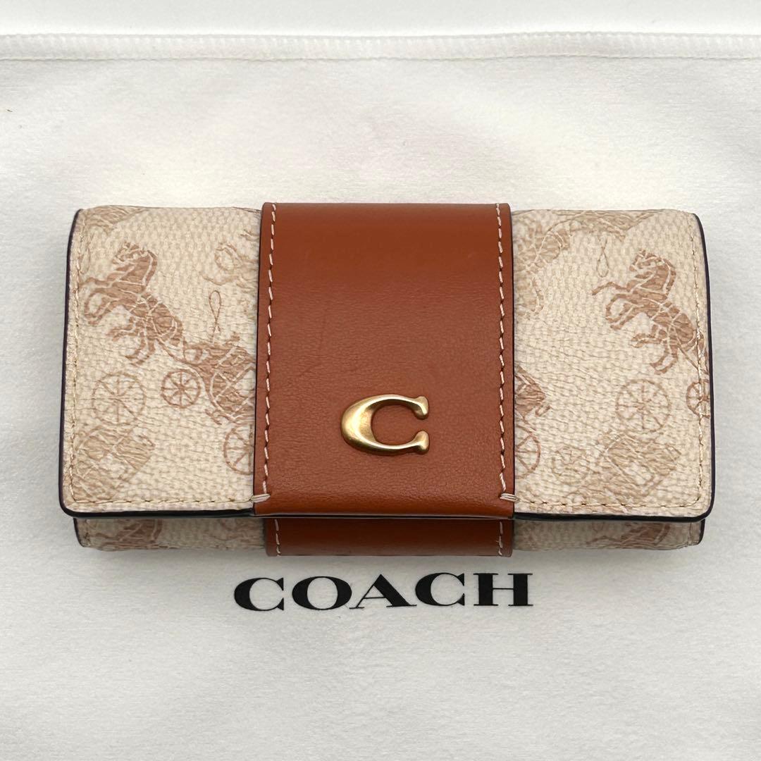 ✨極美品✨ COACH 6連 キーケース 高級レザー リング付き 【未使用級】