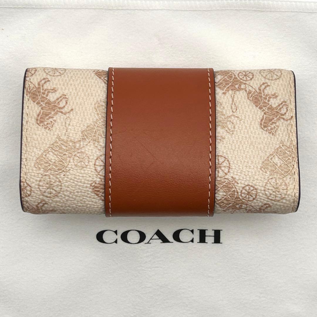 ✨極美品✨ COACH 6連 キーケース 高級レザー リング付き 【未使用級】