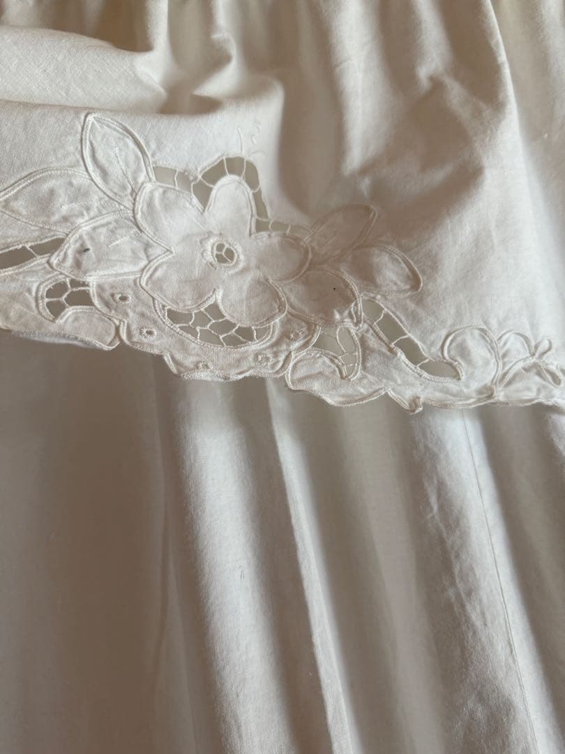 SALE♡フランスアンティーク・大判ஐ花柄刺繍カーテン・リメイク・ハンドメイド