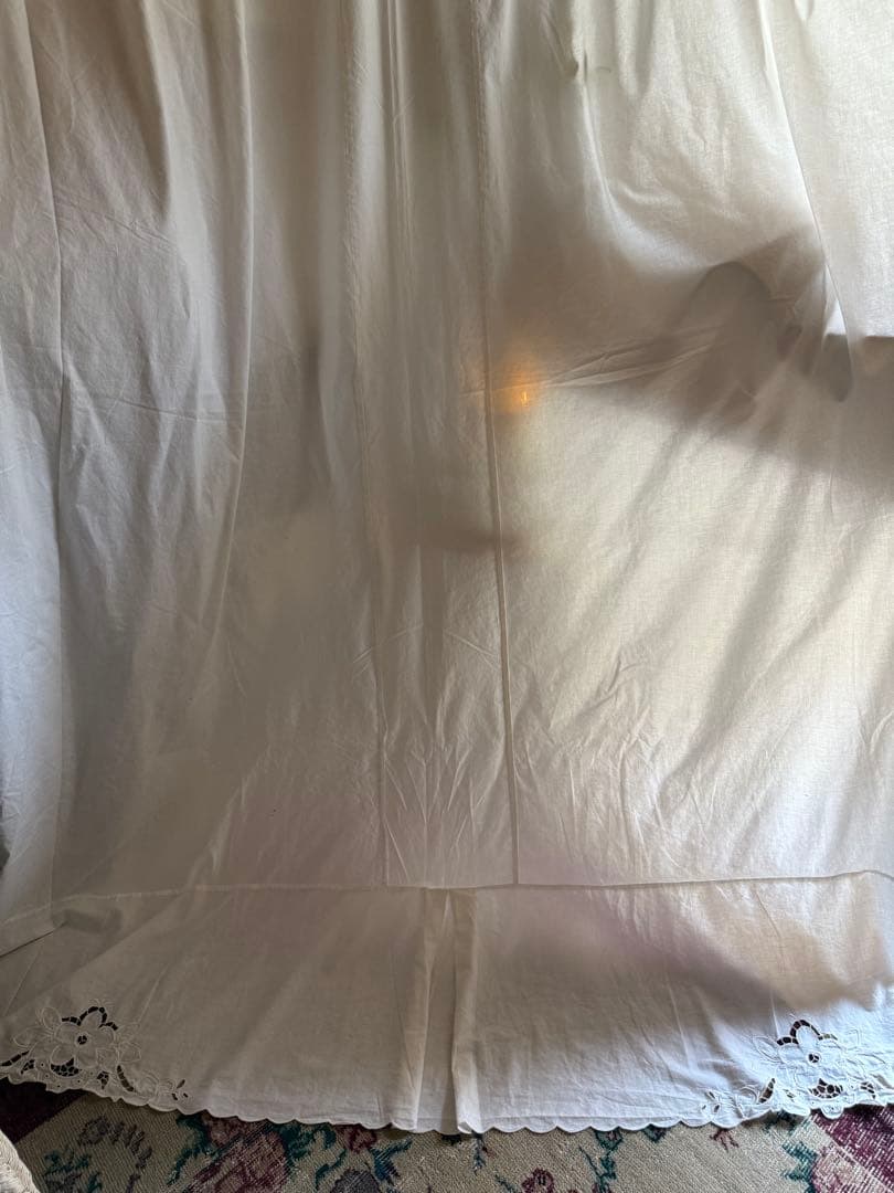 SALE♡フランスアンティーク・大判ஐ花柄刺繍カーテン・リメイク・ハンドメイド