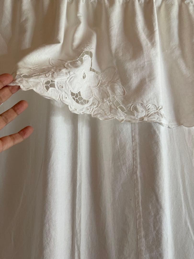 SALE♡フランスアンティーク・大判ஐ花柄刺繍カーテン・リメイク・ハンドメイド