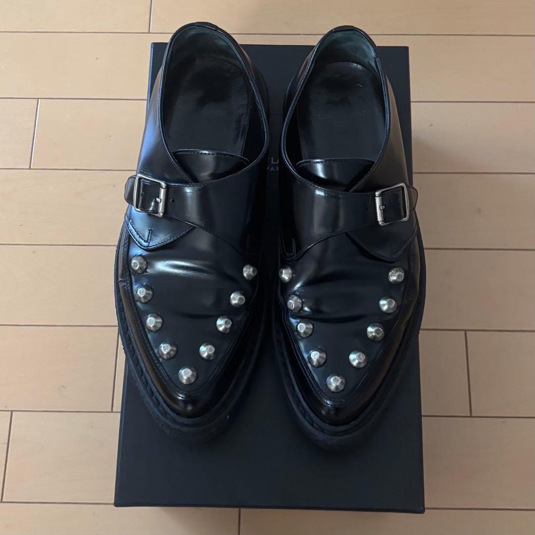 エディ期名作 SAINT LAURENT PARIS スタッズクリーパー 最安値 - メルカリ