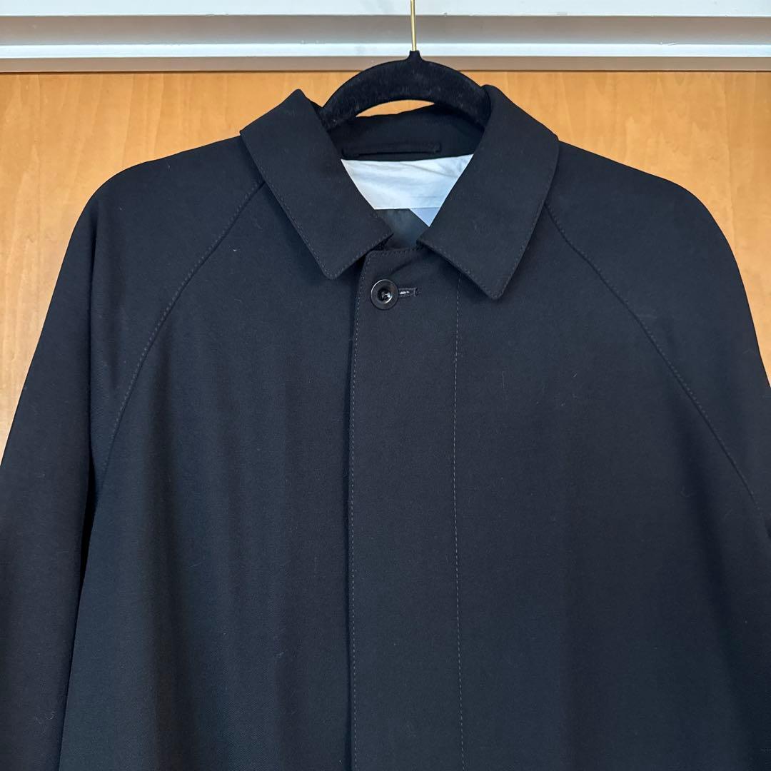 ATON エイトン BACK SATIN BALMACAAN COAT