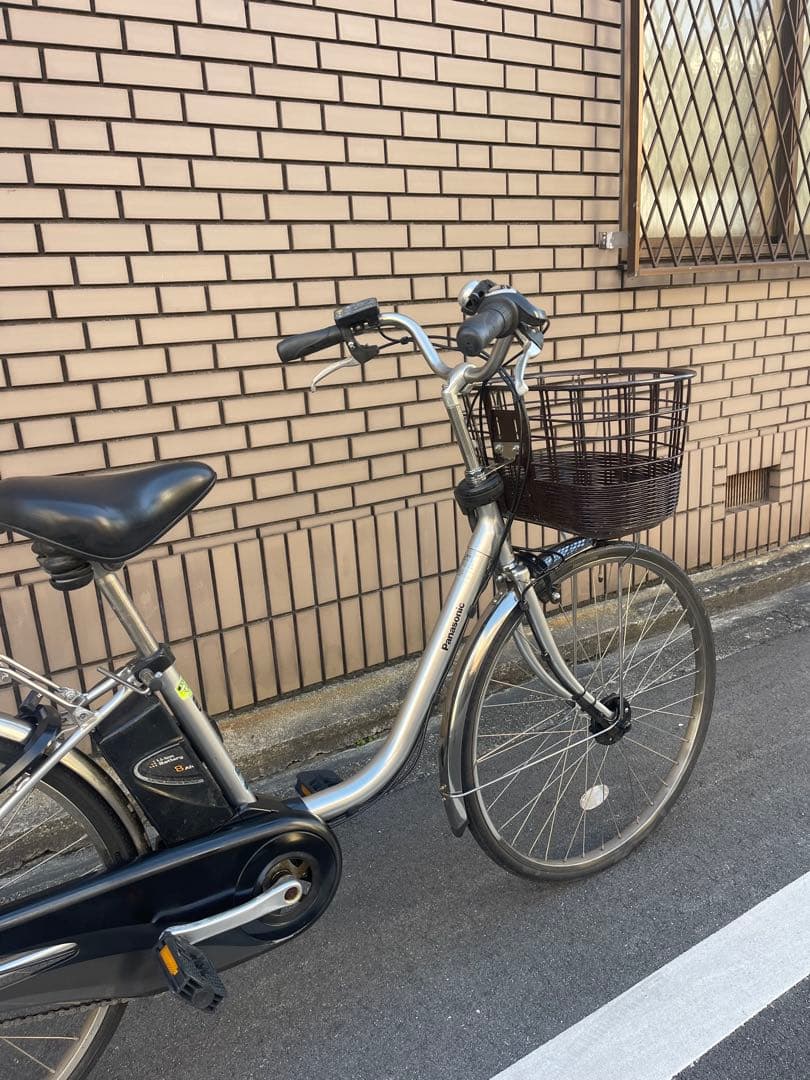 8.9ahシルバーパナソニック電動アシスト自転車26インチ
