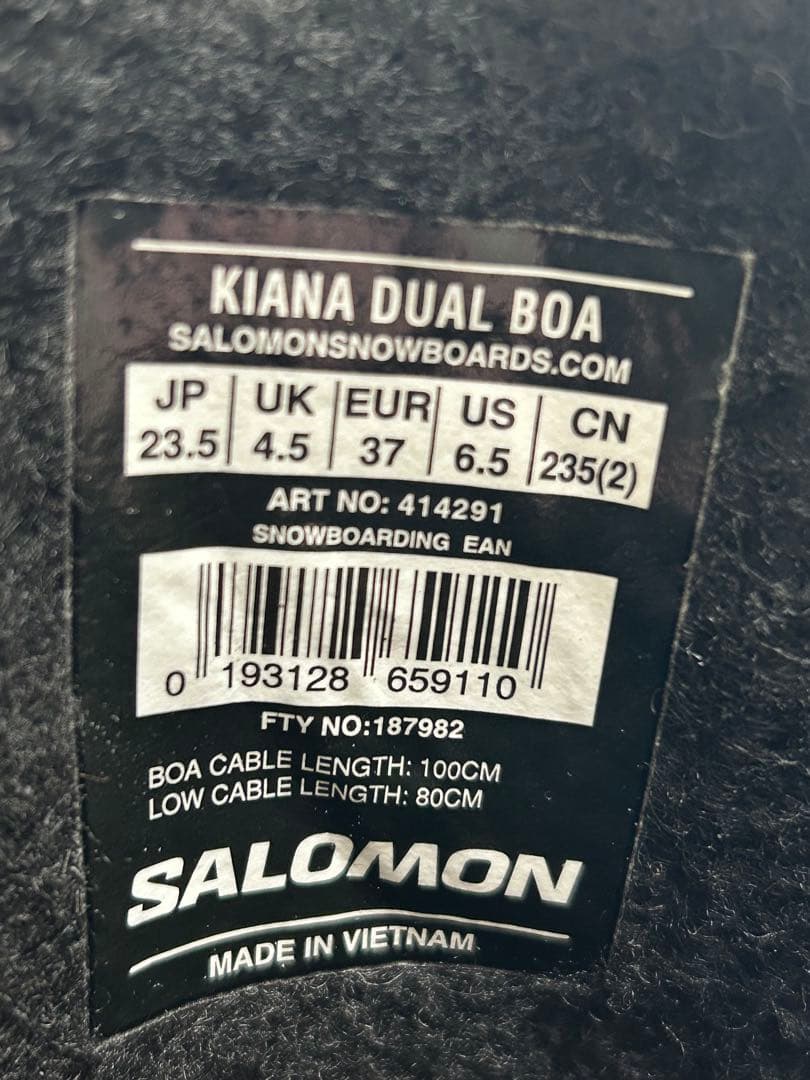 SALOMON KIANA DUAL BOA 24モデル レディース　23.5