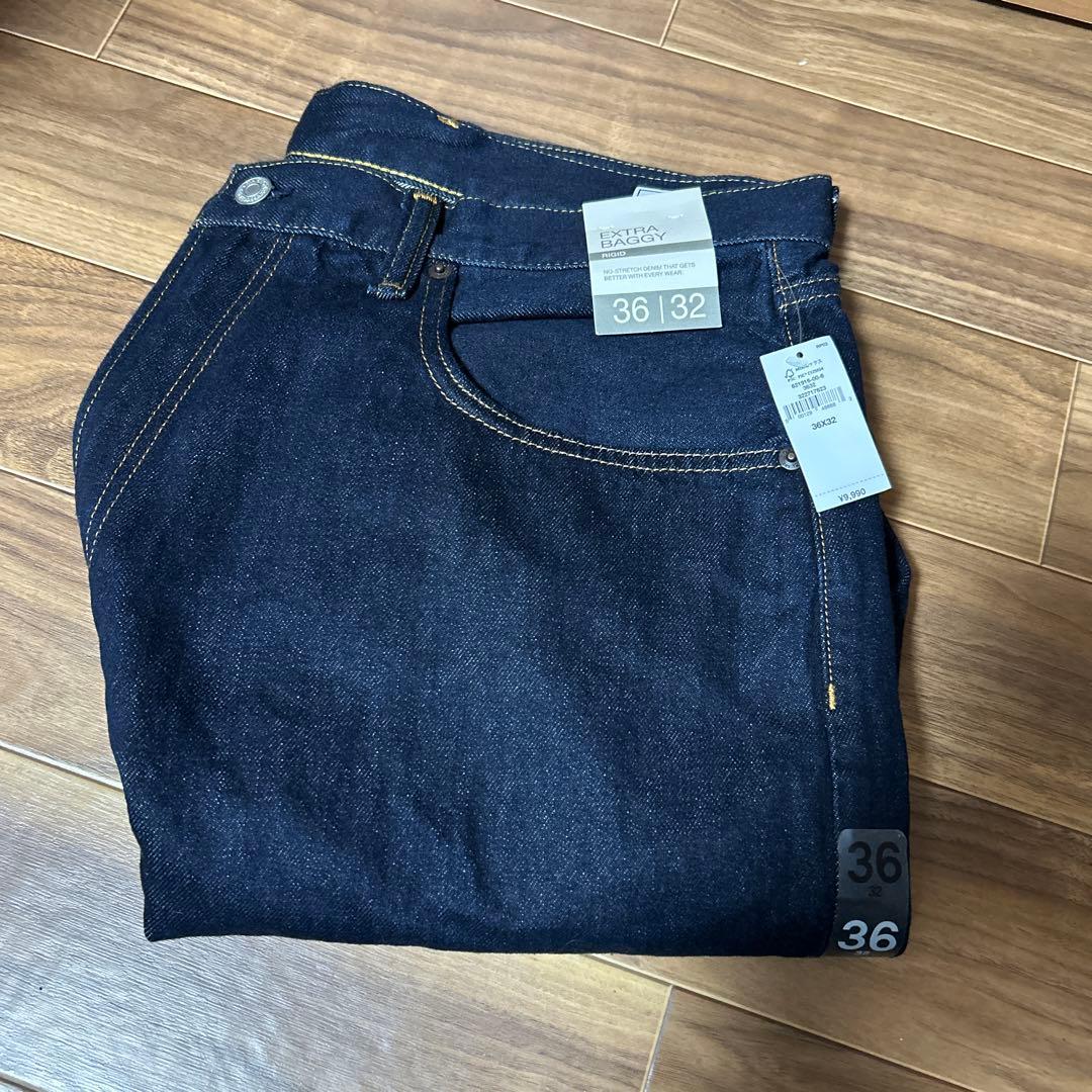 GAP ギャップ36/32スーパーバギーデニムパンツ　ダークリンス　大人気完売品