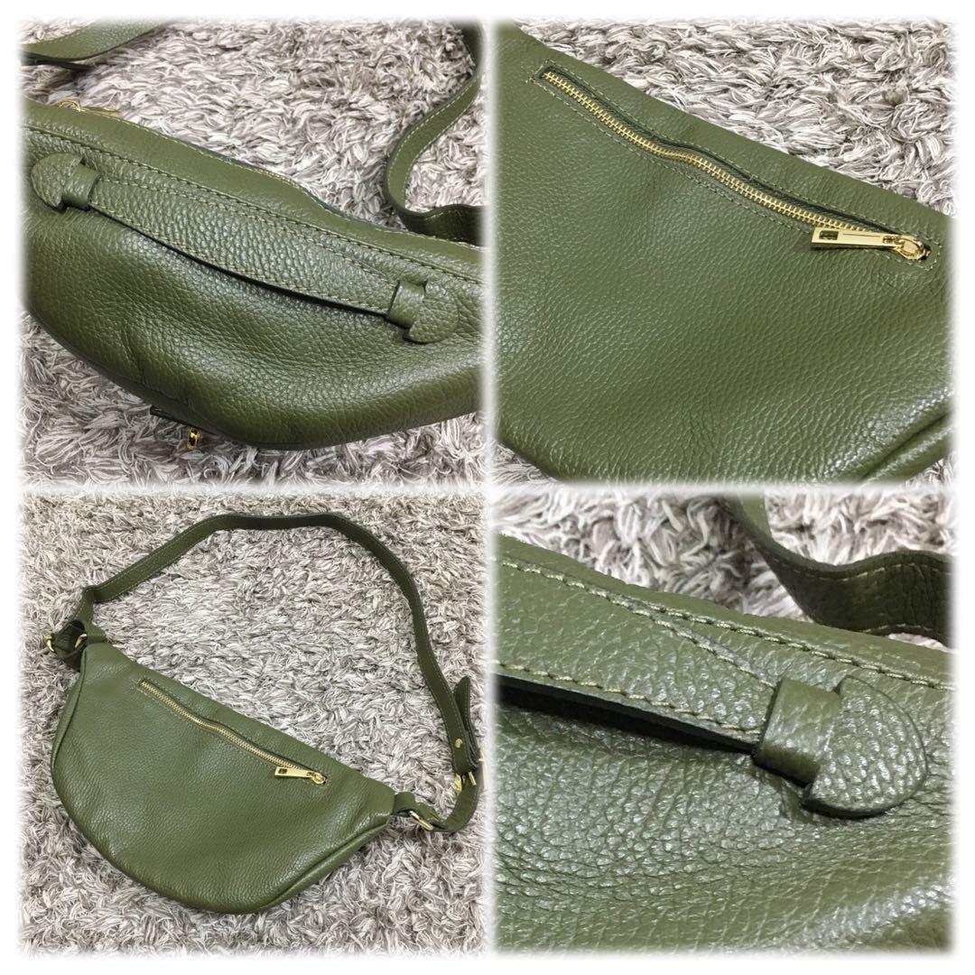 AULENTTI♫ オリーブグリーン ボディバッグ