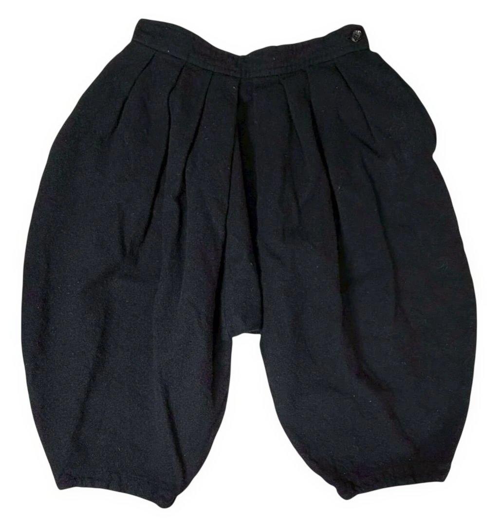 コムコム コムデギャルソン ウール縮絨加工 サルエルパンツ ブラック