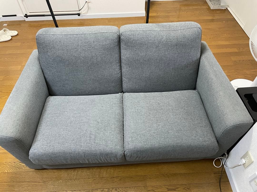 ニトリ　コンパクトにくつろげるソファベッド (フォワード GY) 2人掛け