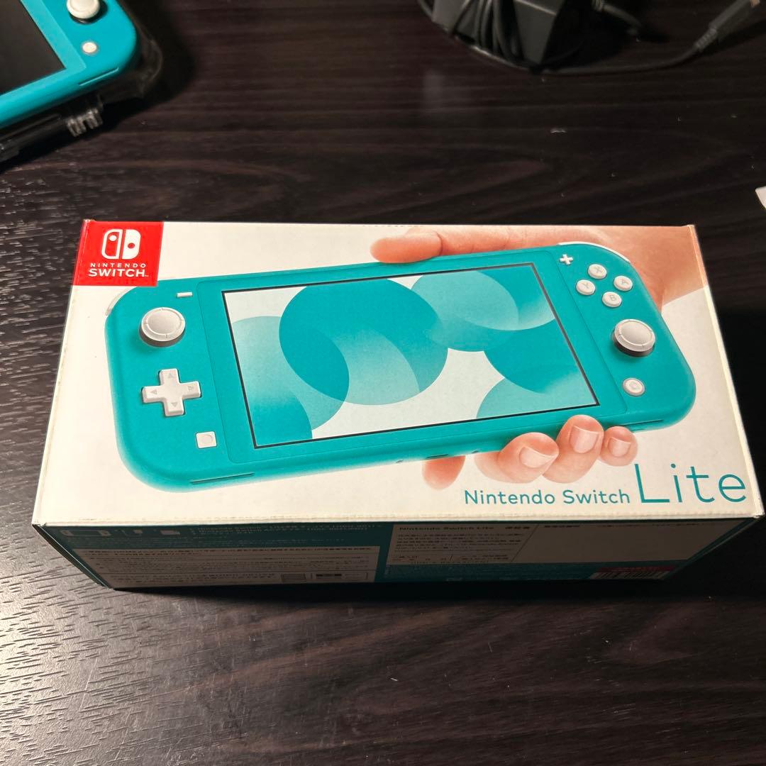 Nintendo Switch Lite ターコイズ 本体 クリアケース付き