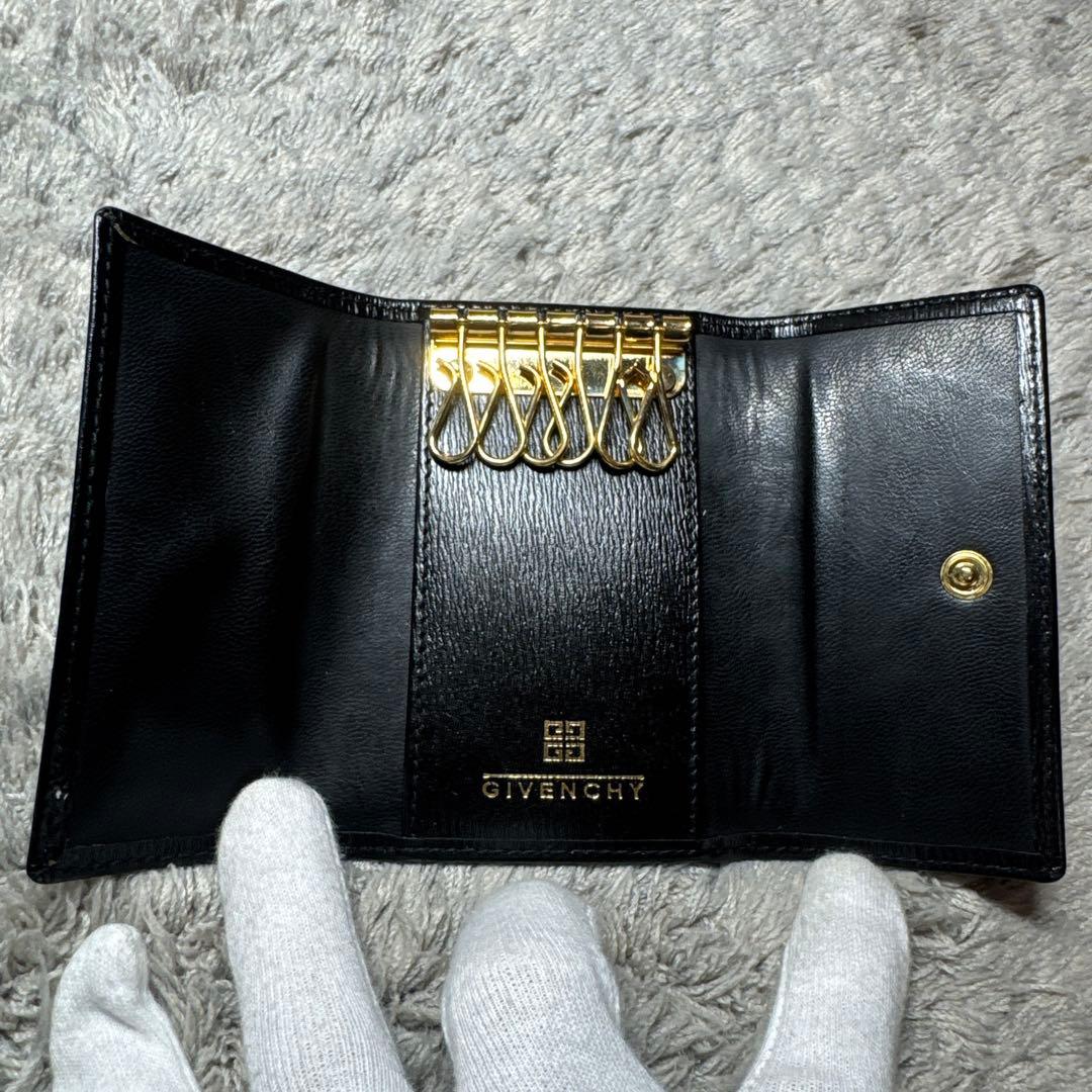 ほぼ未使用】GIVENCHY ジバンシー キーケース ブラック レザー - メルカリ