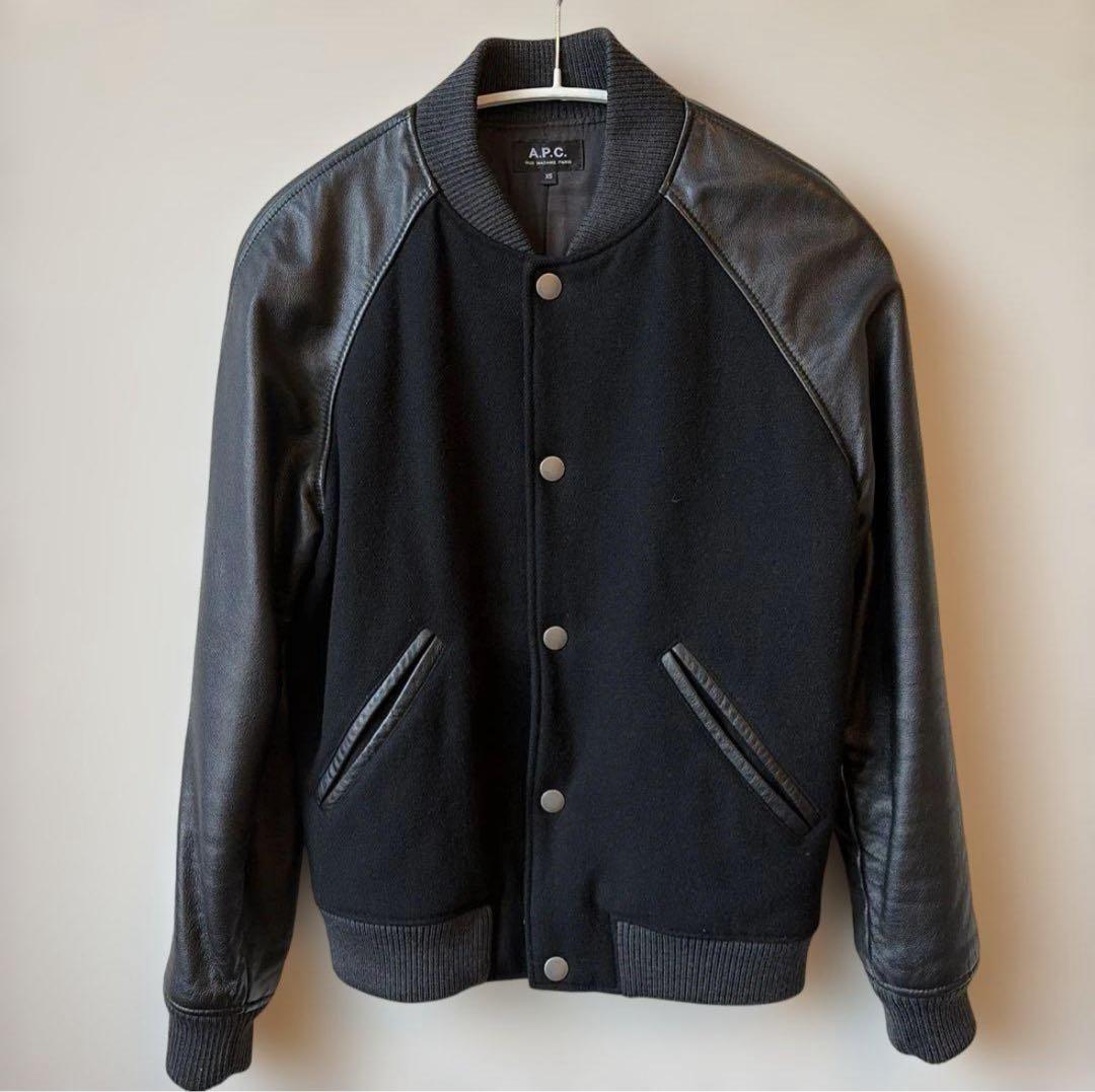 A.P.C ウールメルトンテディジャケットスタジャン - メルカリ
