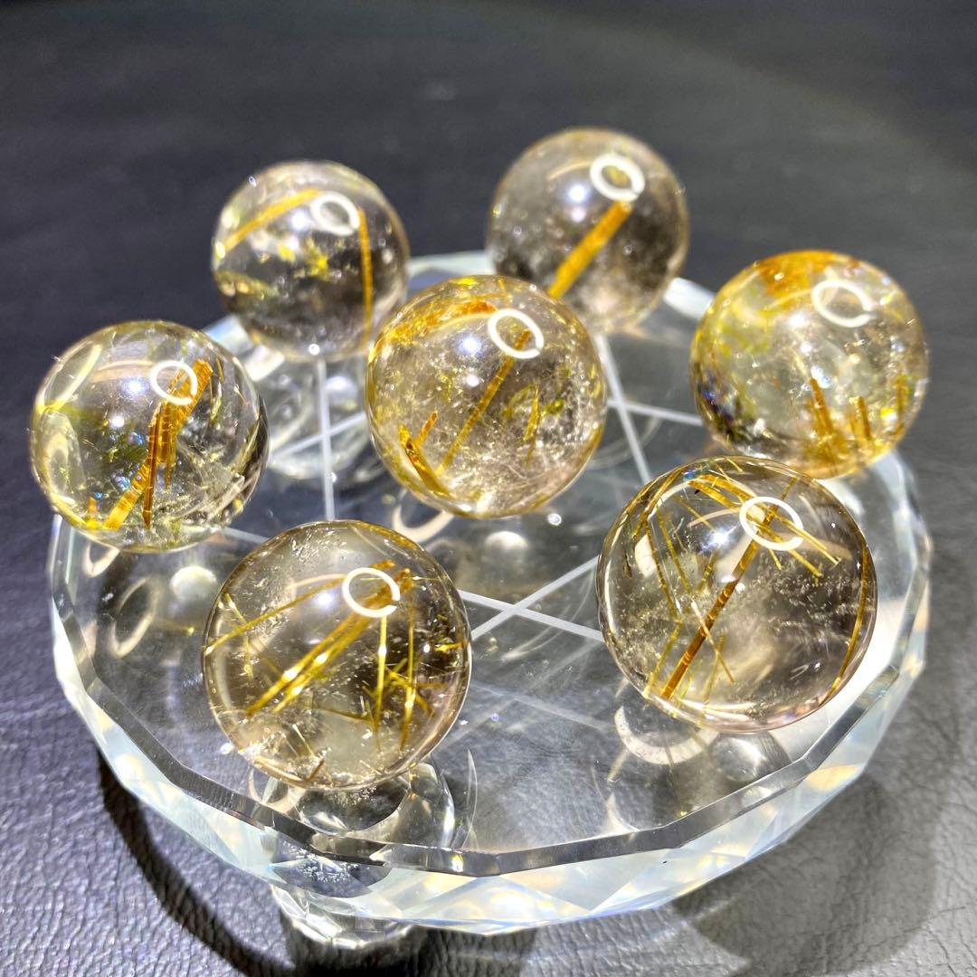 七星陣 【財運・金運・事業運up❗️】レインボー☆タイチンルチル 丸玉