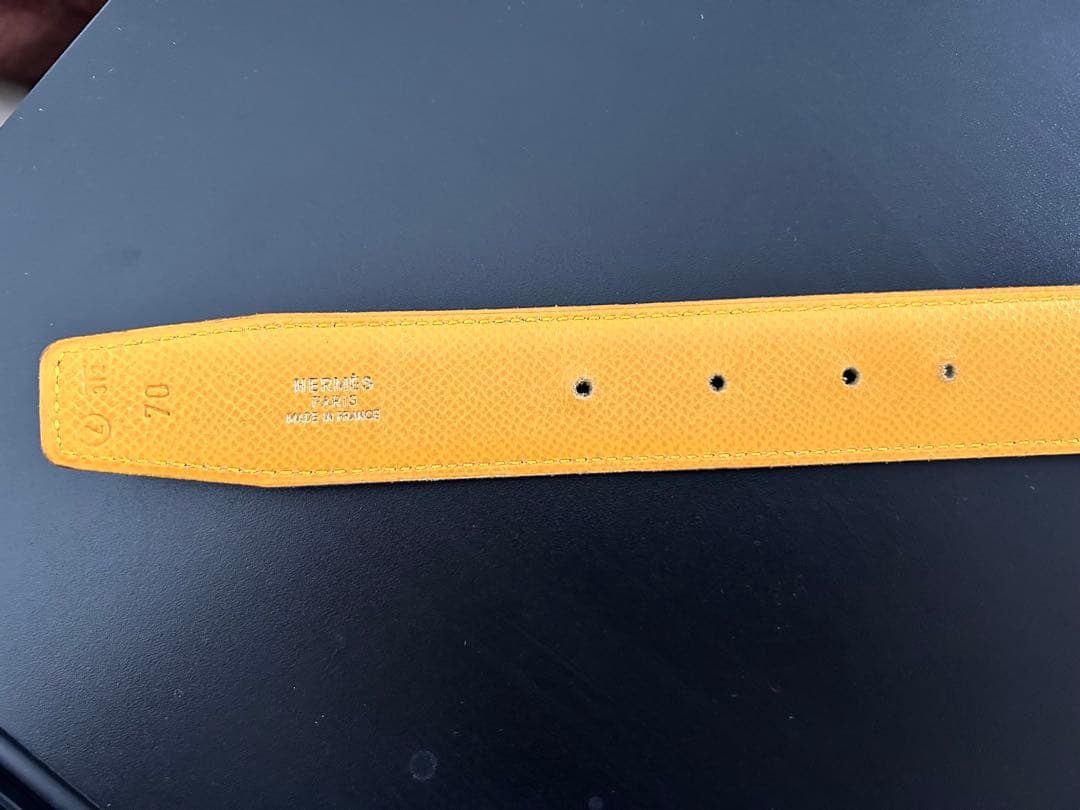 美品✨HERMES エルメス Hバックル リバーシブル 70 ベルト　ブラック