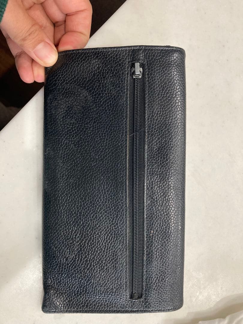 Chanel ブラック レザー 長財布