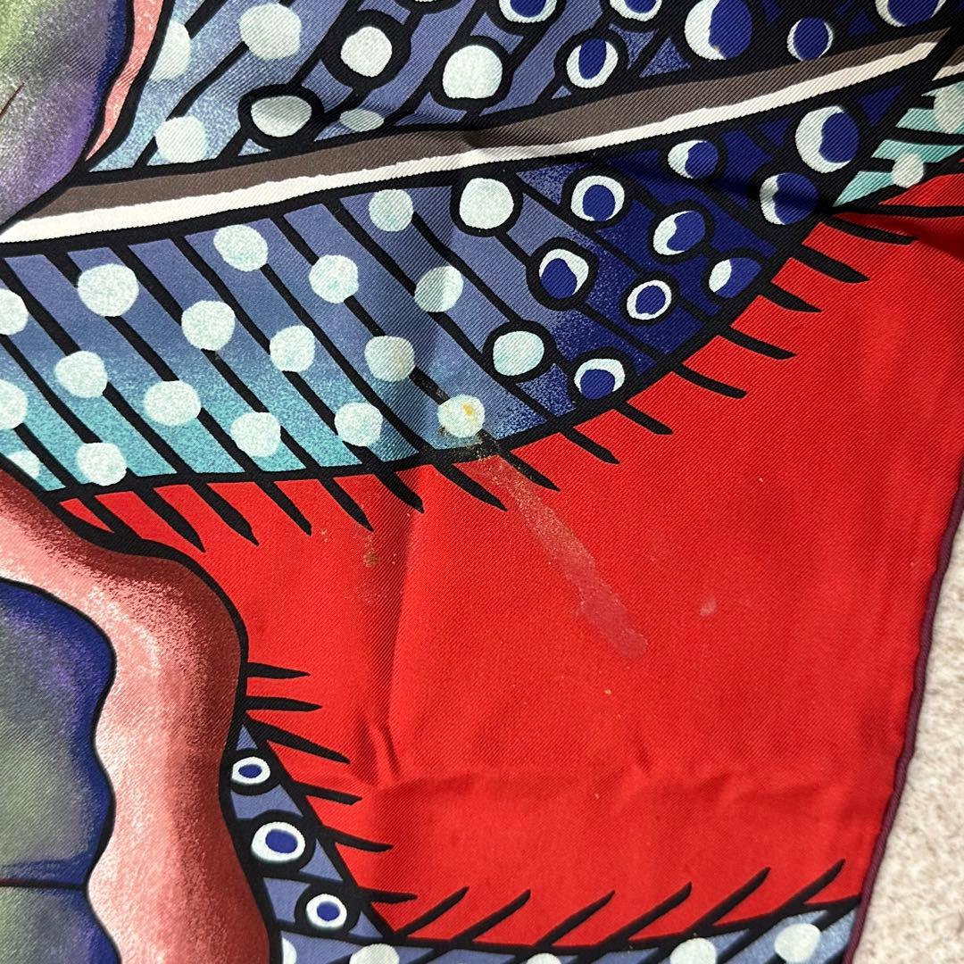 HERMES　カレ90　スカーフ 　BAOBAB CAT シルク100％