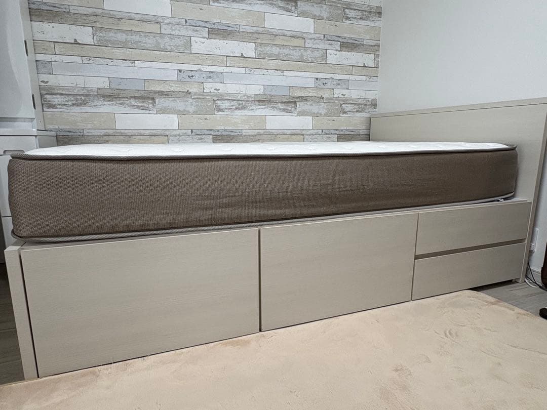 うさみ様限定【6/21発送】ニトリ セミダブル 大容量収納 ベッドフレーム