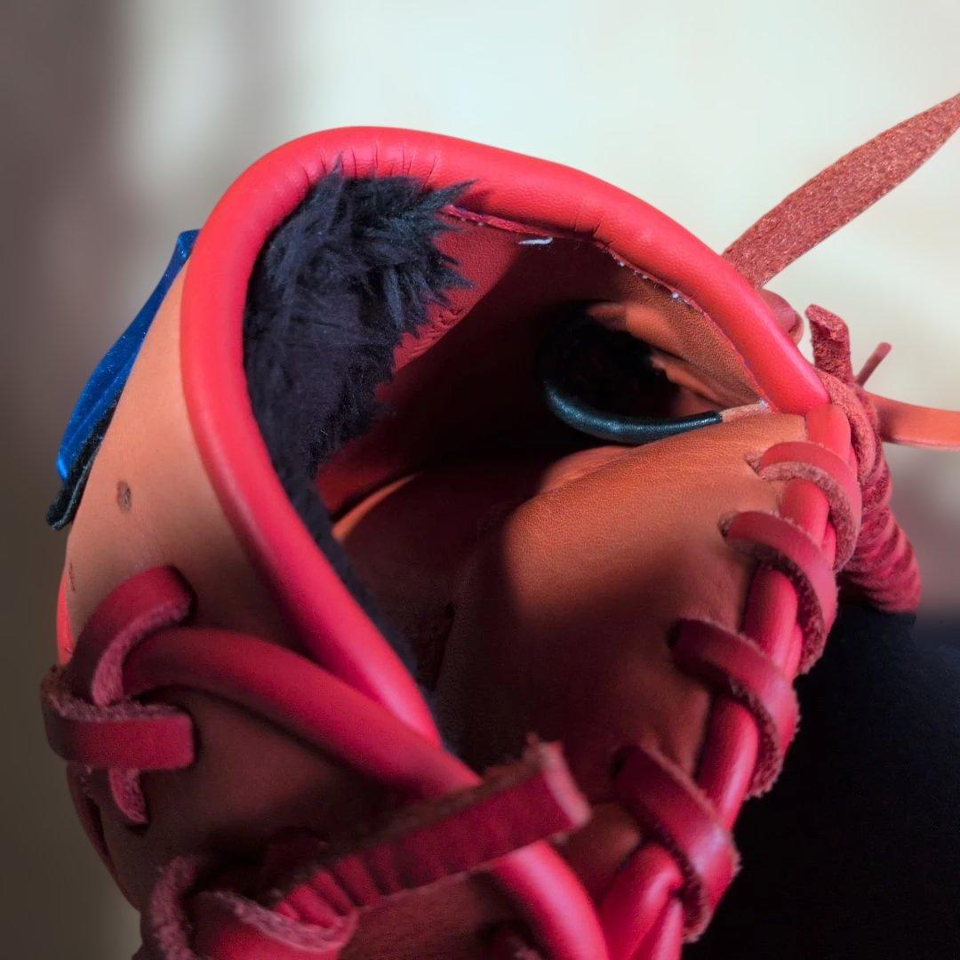 ミズノ:少年軟式用ファーストミット:右投げ用:一塁手用:オレンジ色