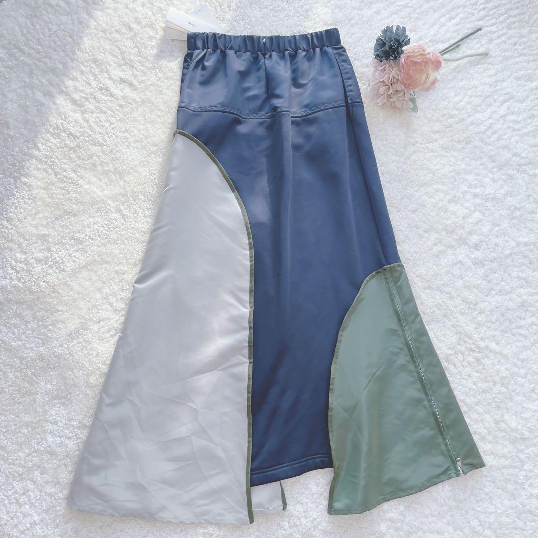 【未使用タグ付】un3d. アンスリード MA-1ドッキングカットスカート 変形