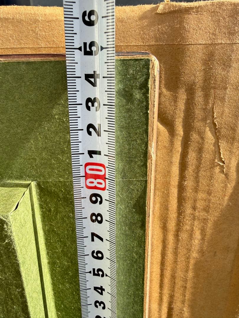 超美品 F15サイズ 油彩額縁 前面ガラス＆供箱付き黒と金の装飾 1230①