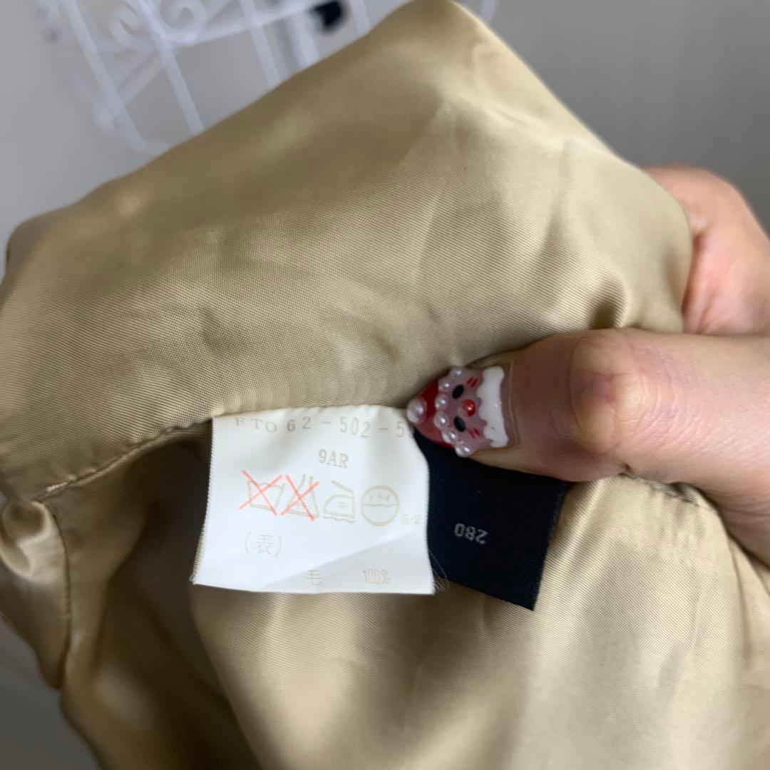 バーバリー BURBERRYS ロングコート ウール×カシミヤ 9AR 美品