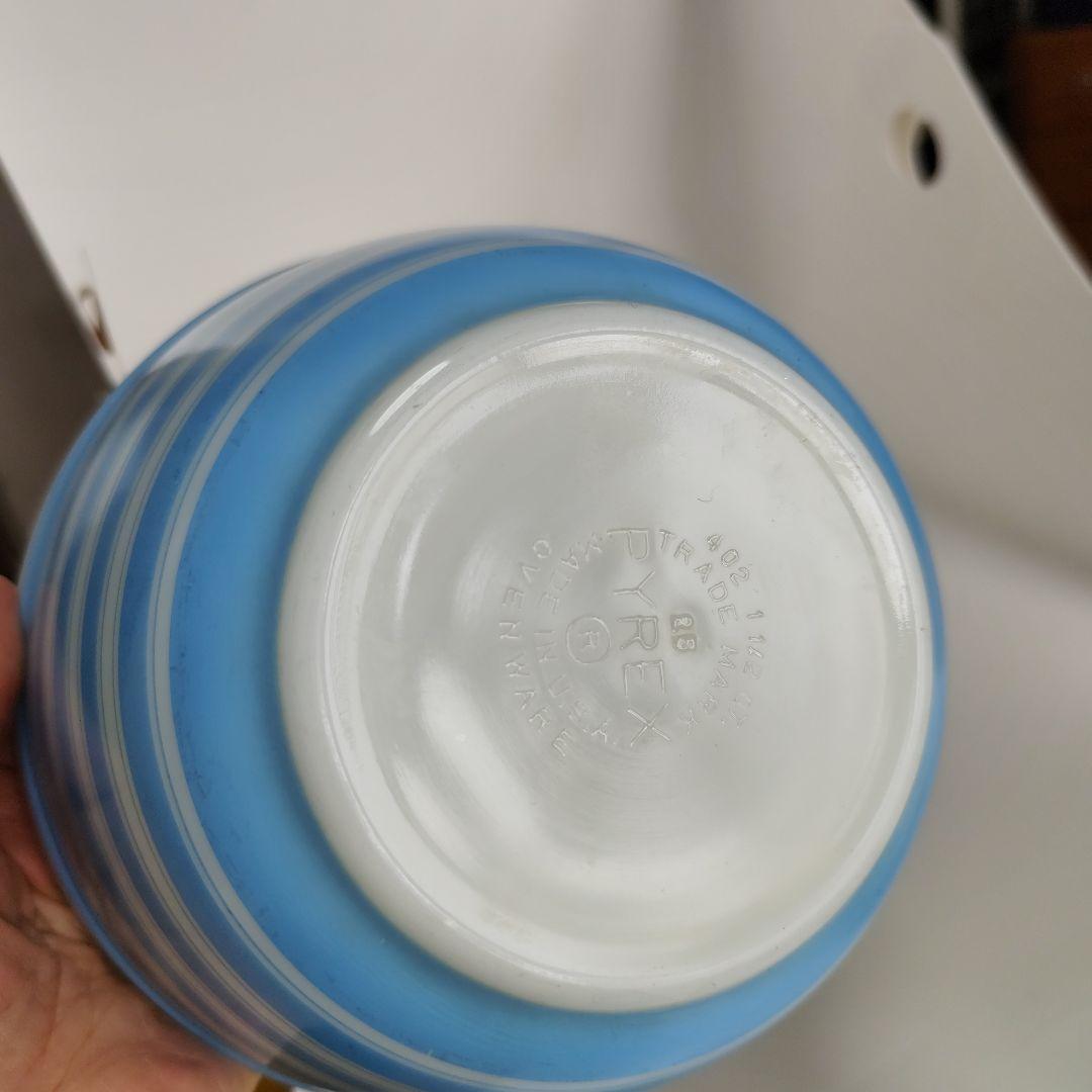 パイレックス　ストライプ　ボウル　3個